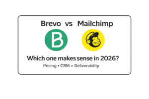 Brevo vs Mailchimp comparison for email marketing and CRM in 2026